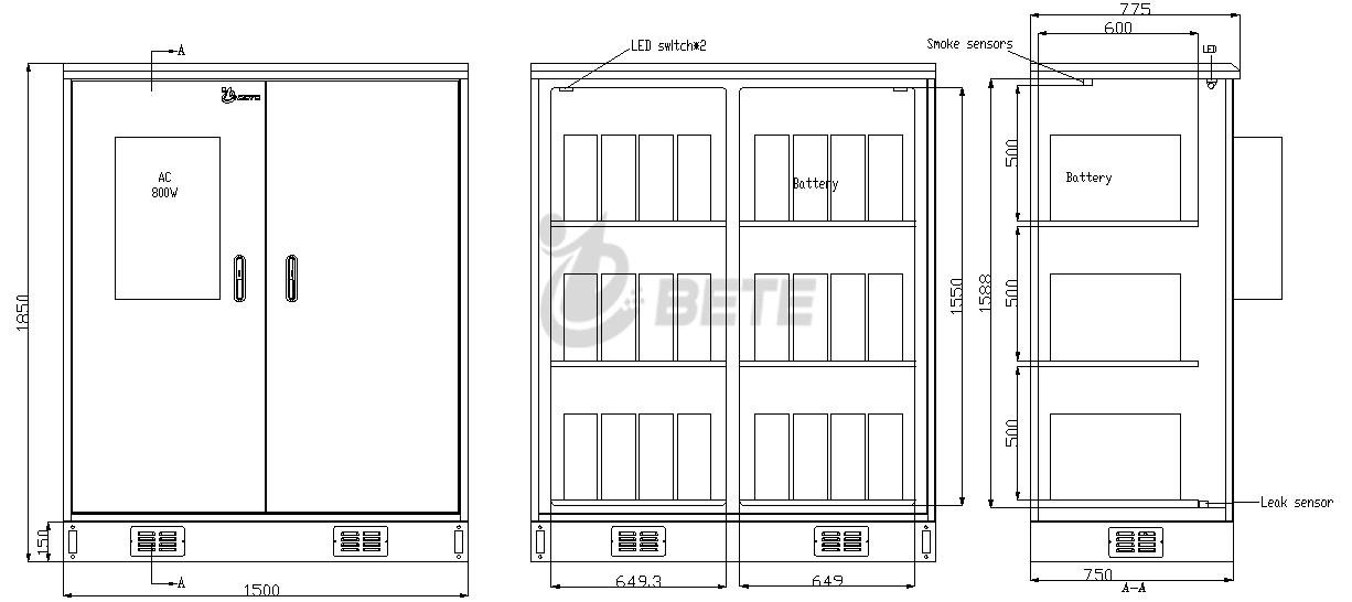 BT1507518501BT Outdoor Battery Cabinet Drawing