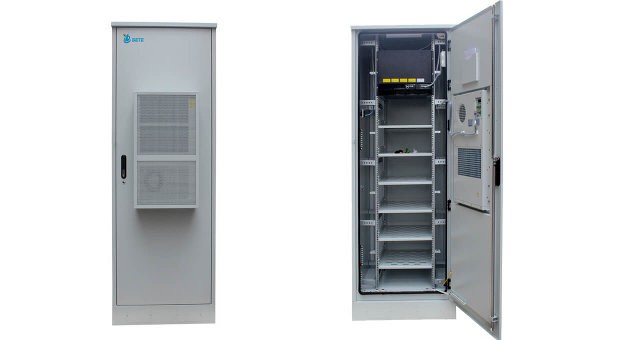 42U outdoor power cabinet electric shell battery bank, with 1500W air conditioner 200A rectifier power supply