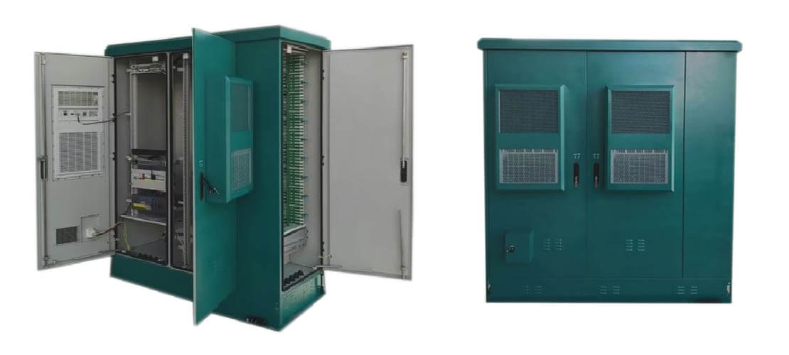 Открытый-Base-Station-Green-Color-С-Fiber-Дистрибьюция