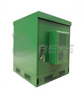 Outdoor Network Enclosure 19 Inch Rack Cabinet Cooling System IP65
