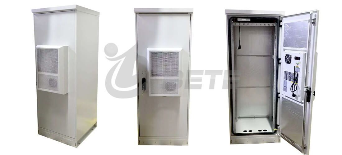 42U Outdoor Equipment Enclosure Air Conditioner Cooling Rack Cabinet