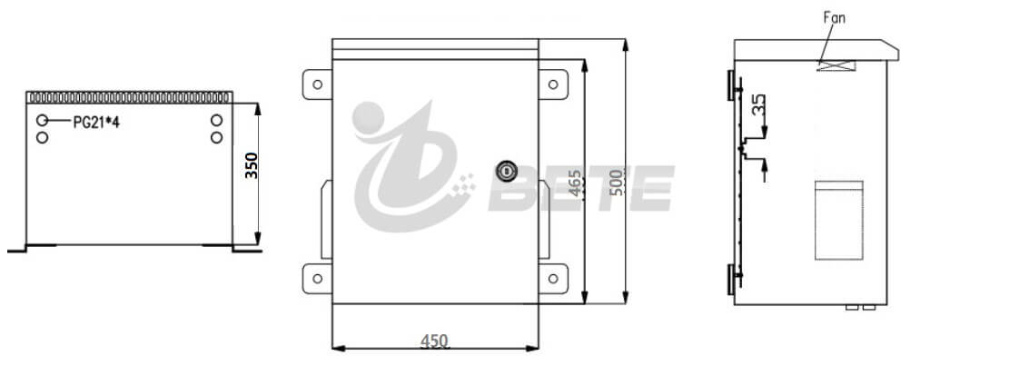 IP65ストリートエンクロージャポールマウント壁掛け屋外配電ボックス