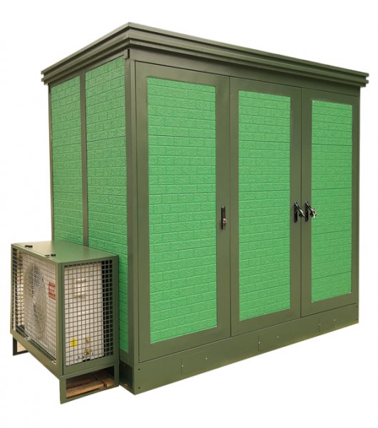 Telecom Racks Cabinet With 3000W Split-type Air Conditioner 3 Compartments